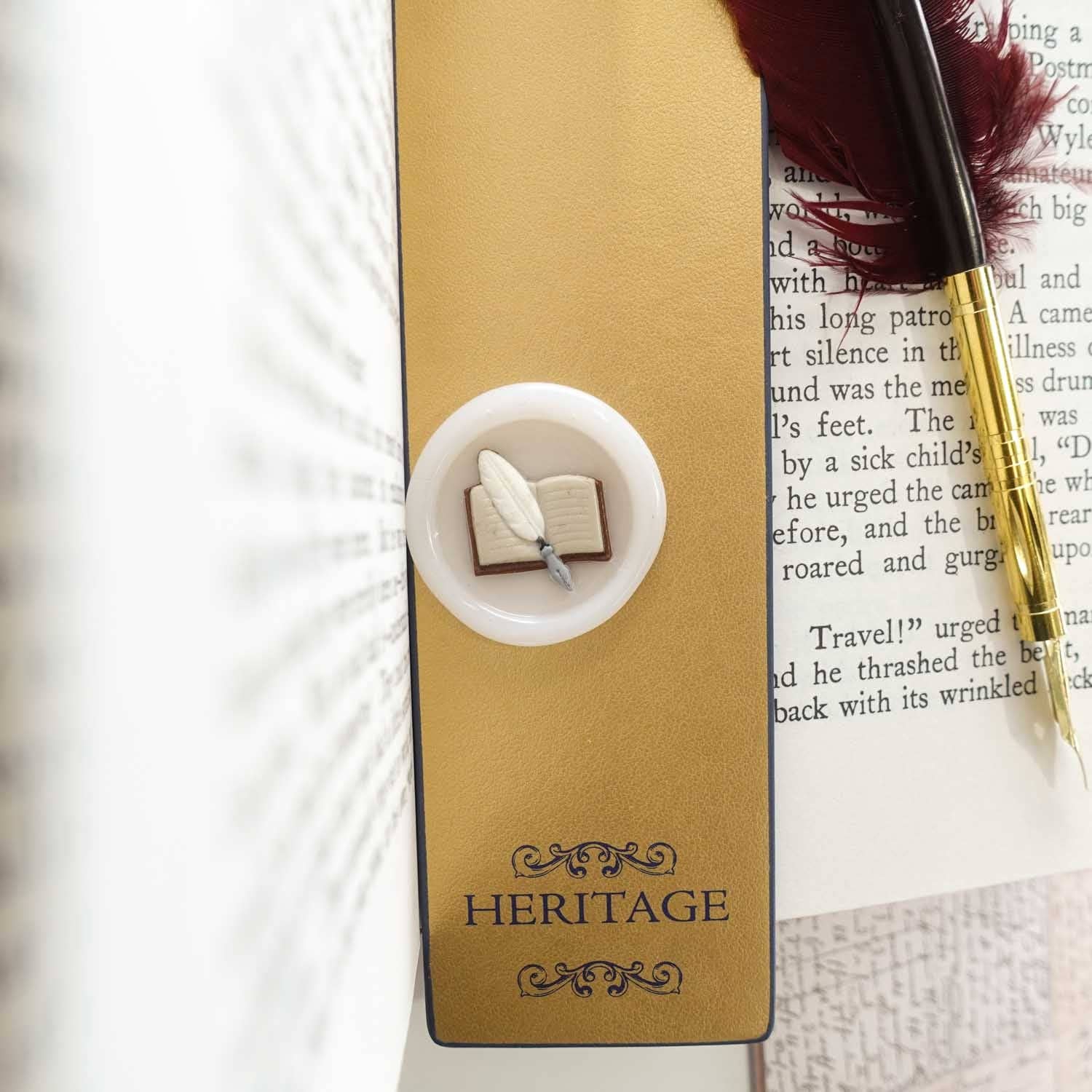 3D Book & Quill Wax Seal Stamp , Wax Seal Kit or Stamp Head BookGeek