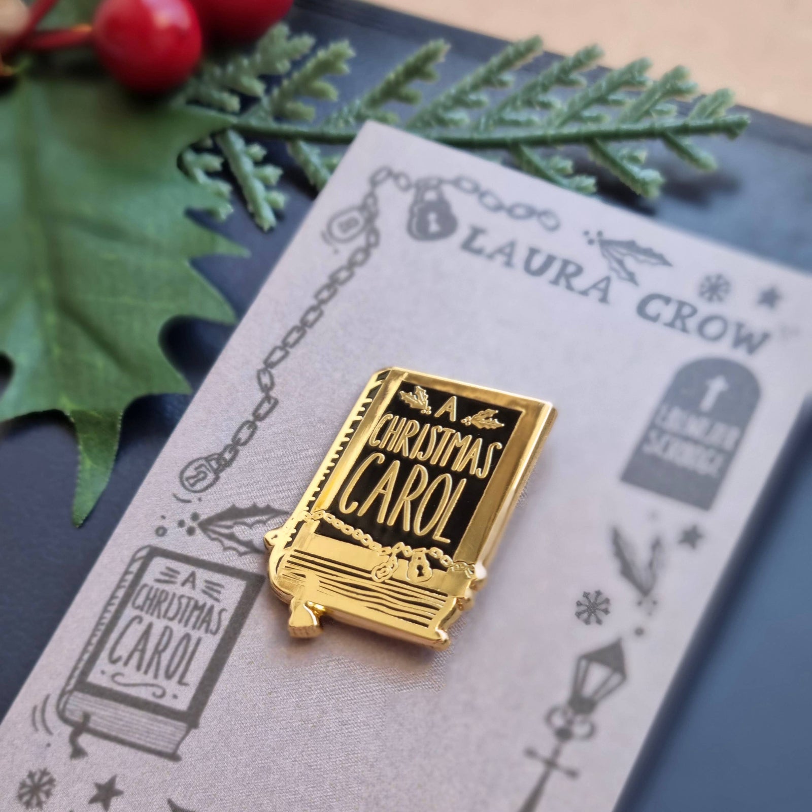 A Christmas Carol Book Enamel Pin BookGeek