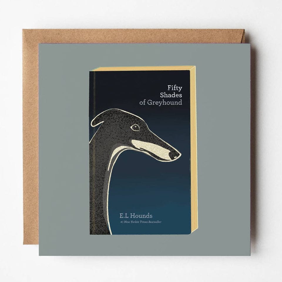 Fifty Shades of Greyhound Greetings Card