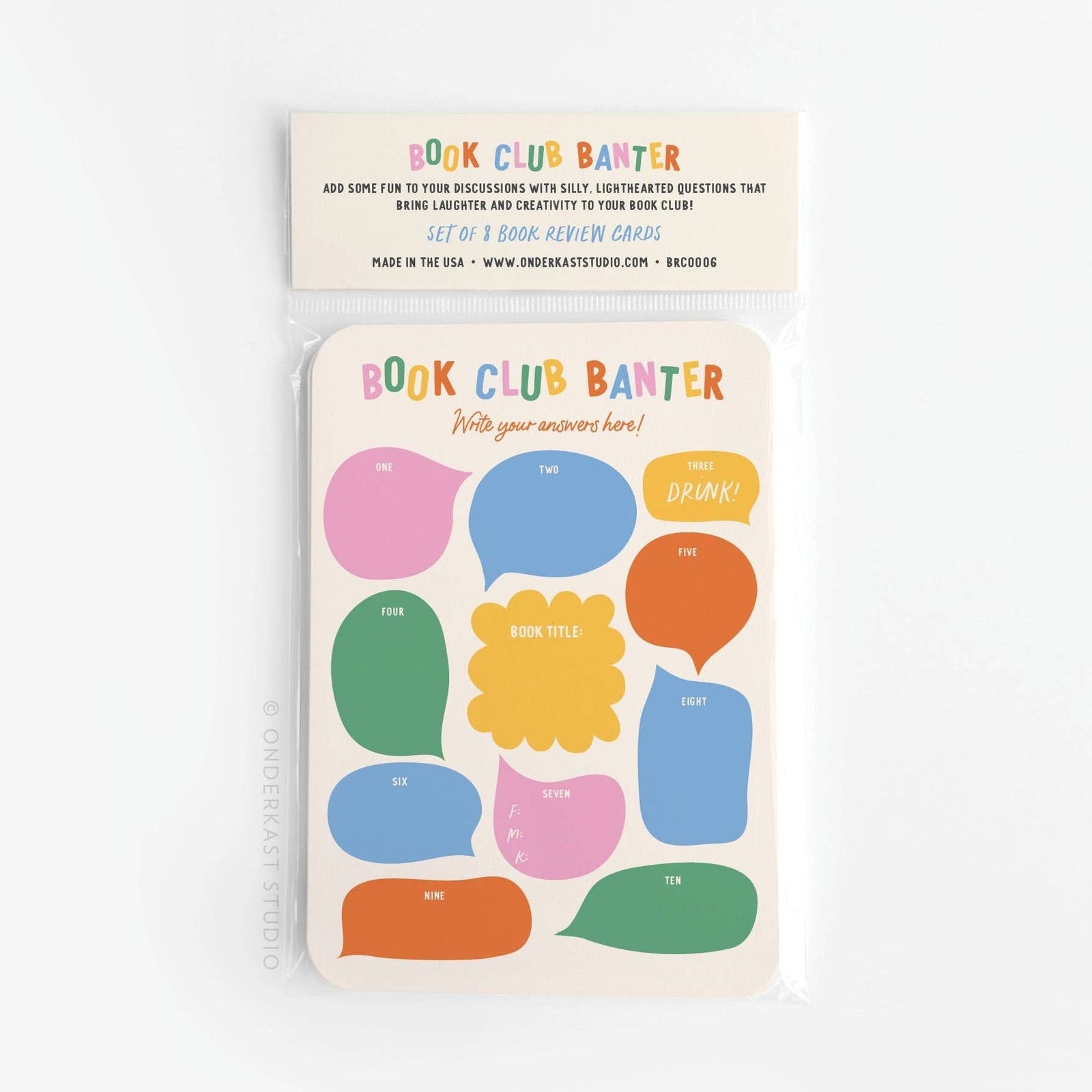 Book Club Banter Book Review Cards BookGeek