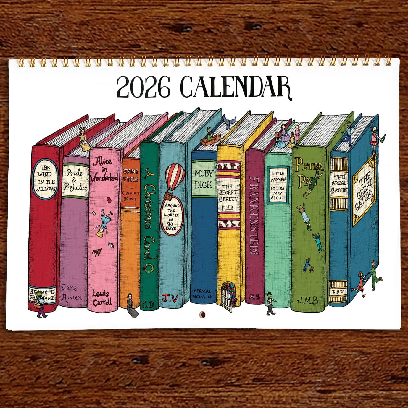 Book Themed 2026 Artist Calendar BookGeek