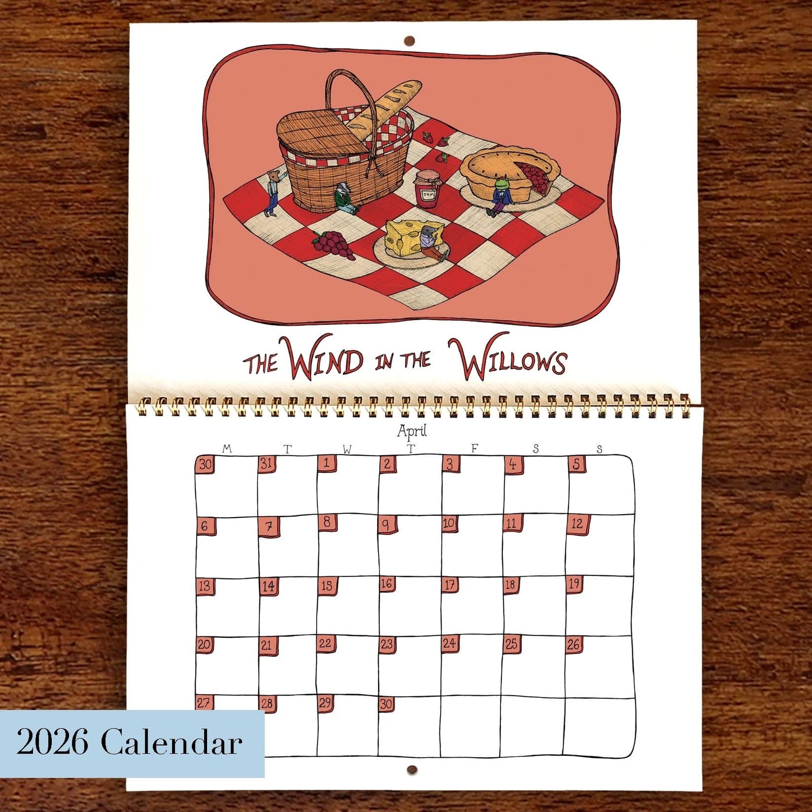 Book Themed 2026 Artist Calendar BookGeek