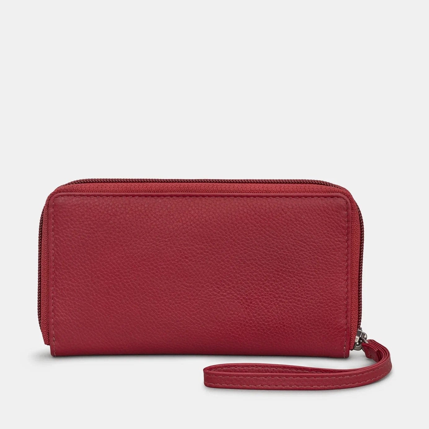 Bookworm Cherry Red Leather Purse With Wrist Strap BookGeek