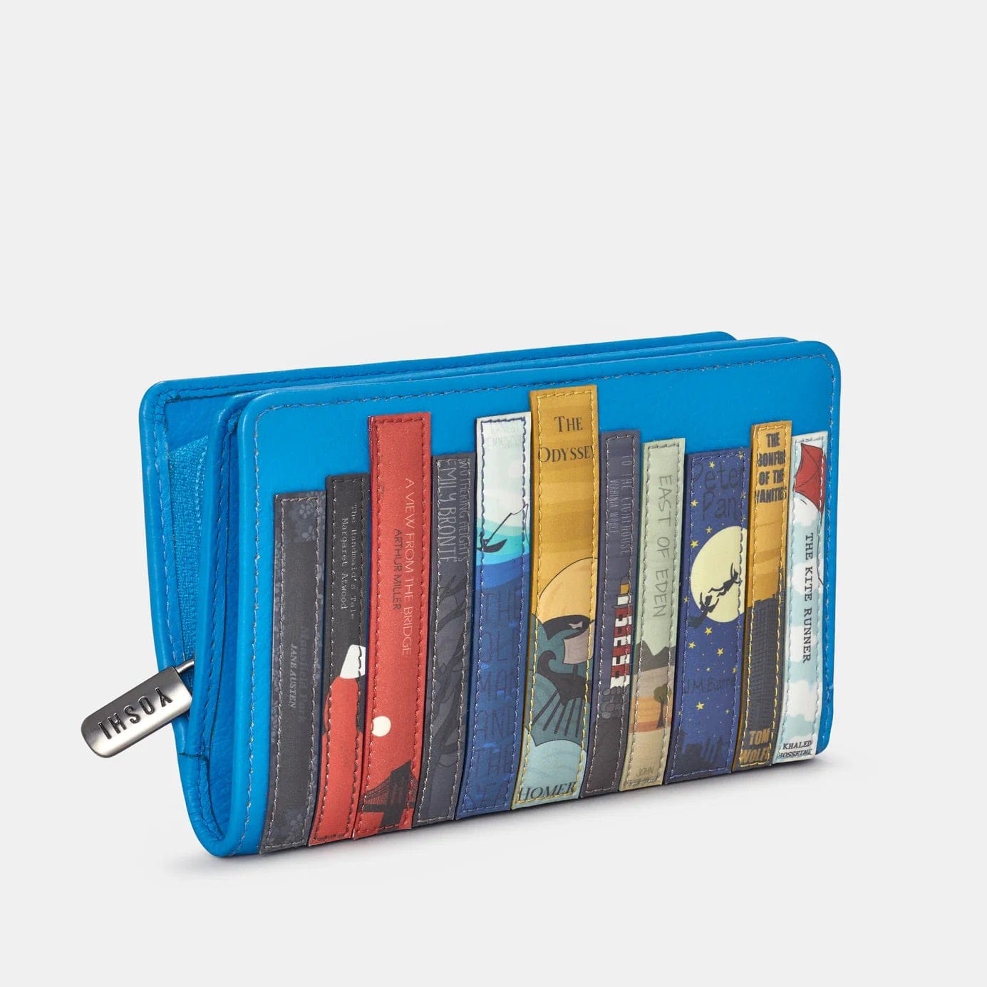 Bookworm Cobalt Blue Leather Purse BookGeek