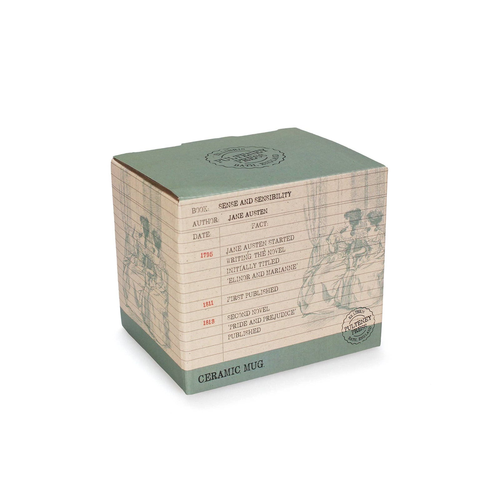 Ceramic Mug Jane Austen Sense and Sensibility Literary Quote BookGeek