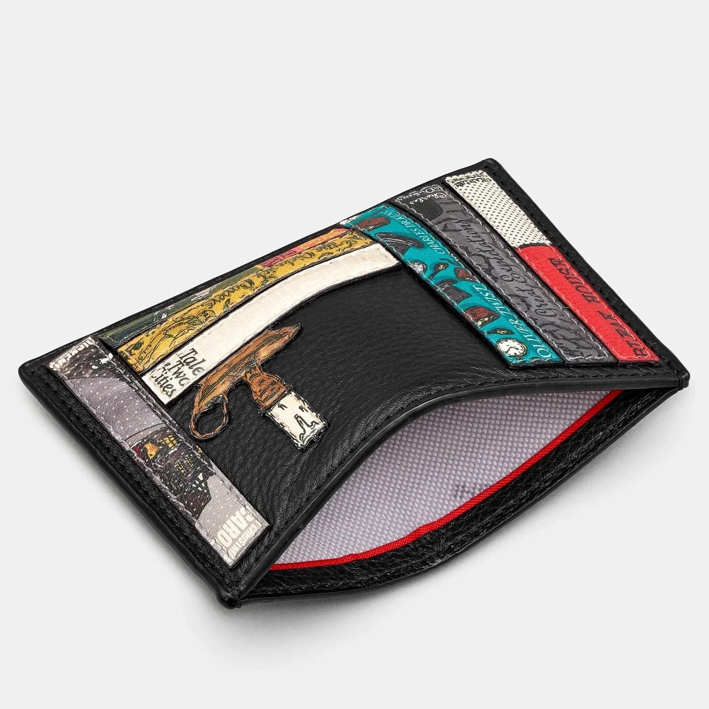 Charles Dickens Black Leather Card Holder BookGeek