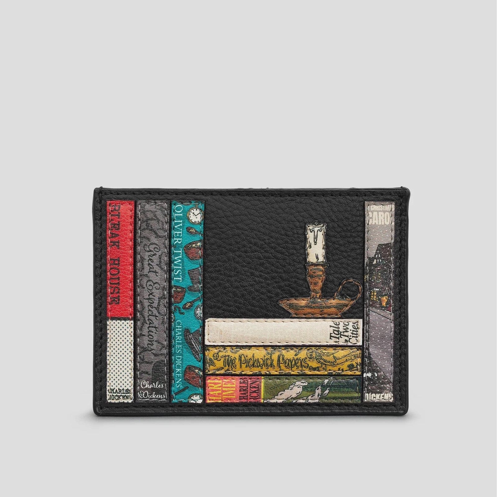 Charles Dickens Black Leather Card Holder BookGeek