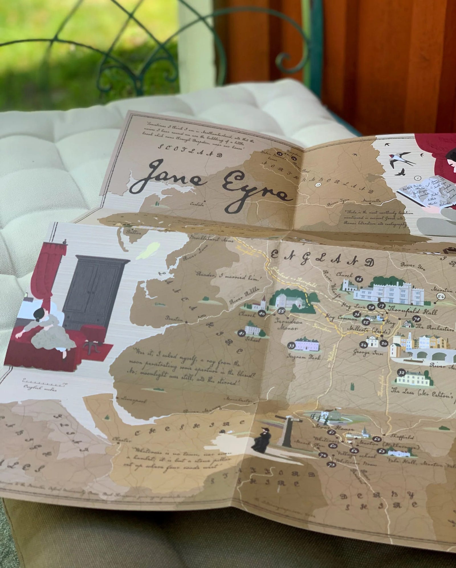 Charlotte Brontë: Jane Eyre Map BookGeek