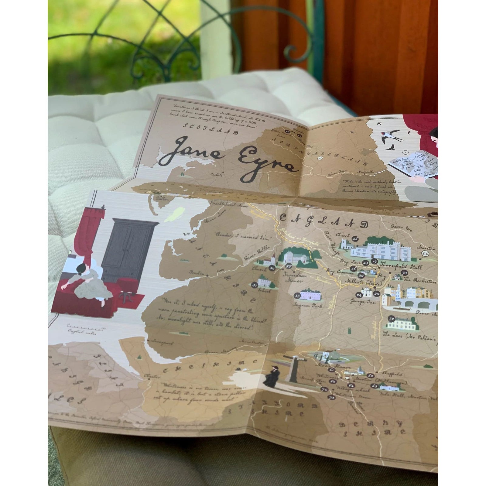 Charlotte Brontë: Jane Eyre Map BookGeek