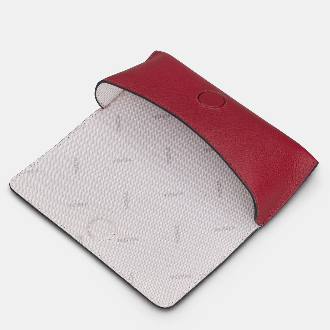 Cherry Red Bookworm Leather Glasses Case BookGeek