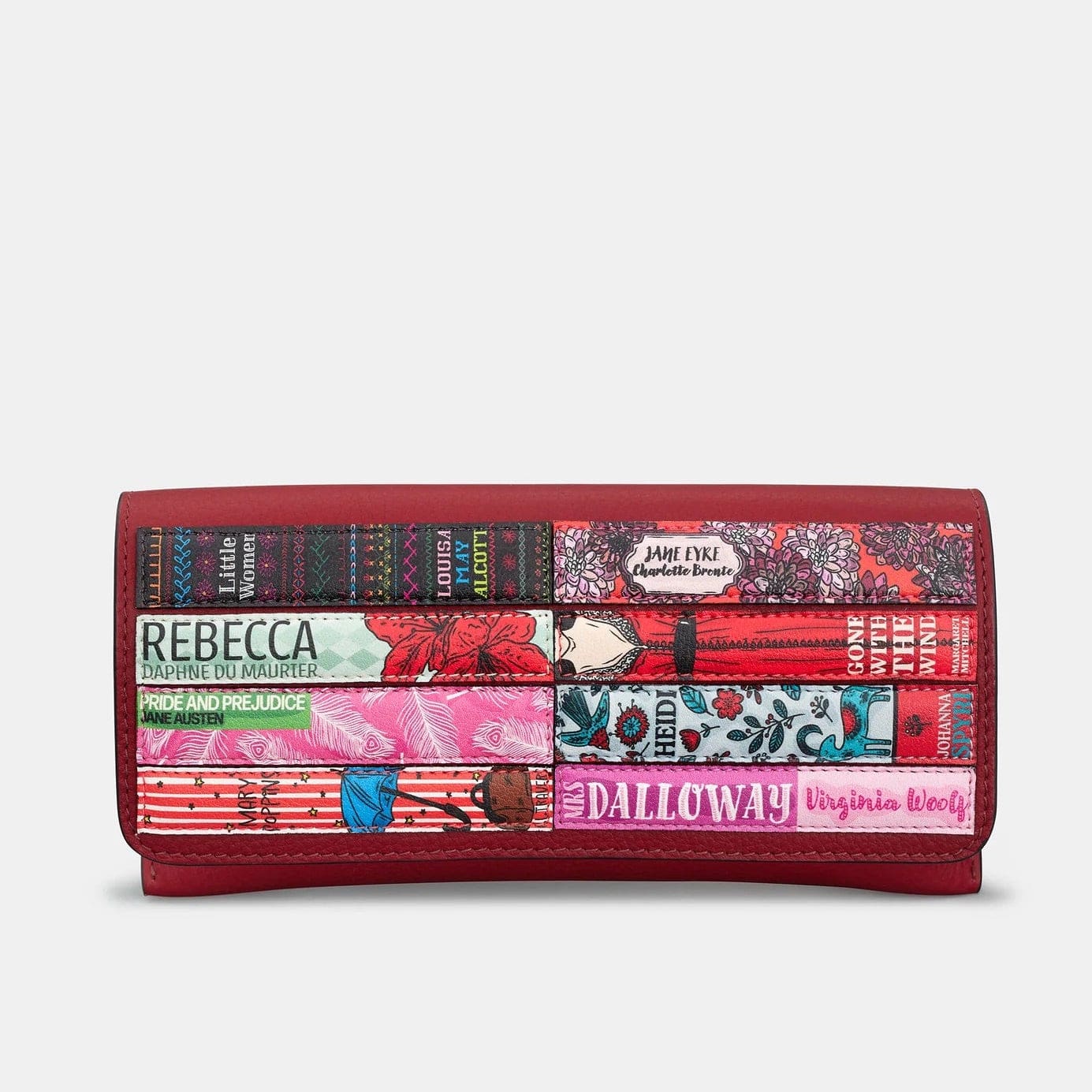 Cherry Red Bookworm Leather Glasses Case BookGeek