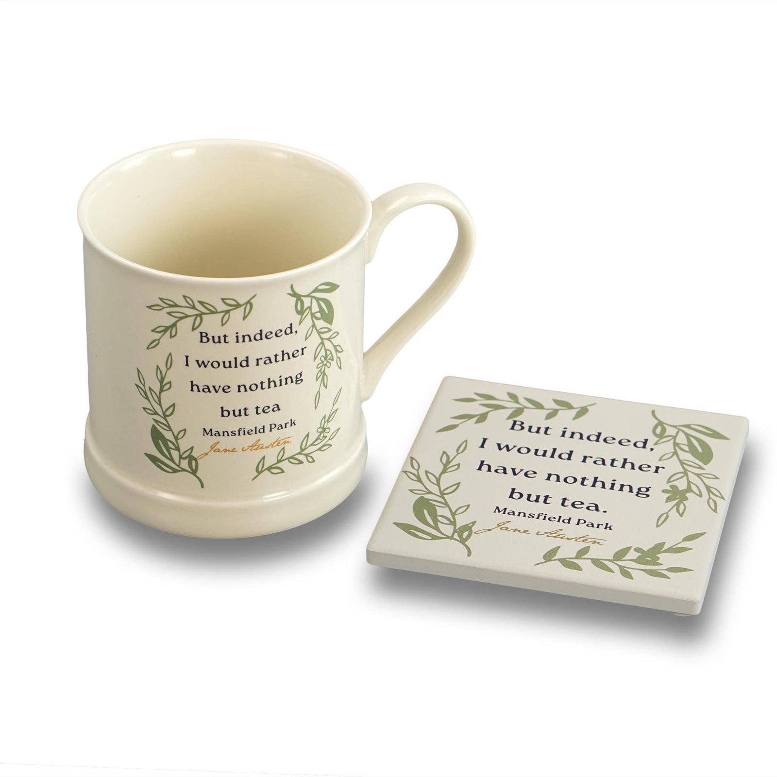 Coaster Single Ceramic - Jane Austen (Mansfield Park) BookGeek