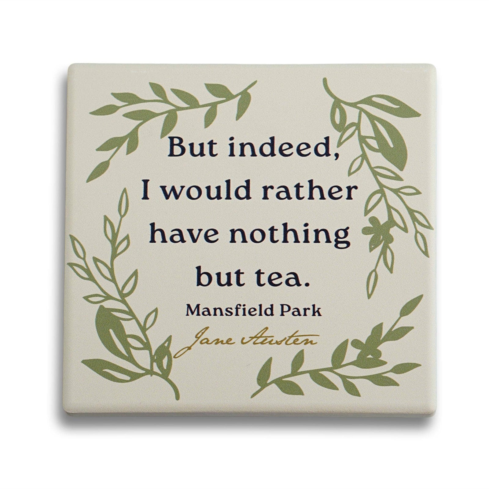 Coaster Single Ceramic - Jane Austen (Mansfield Park) BookGeek
