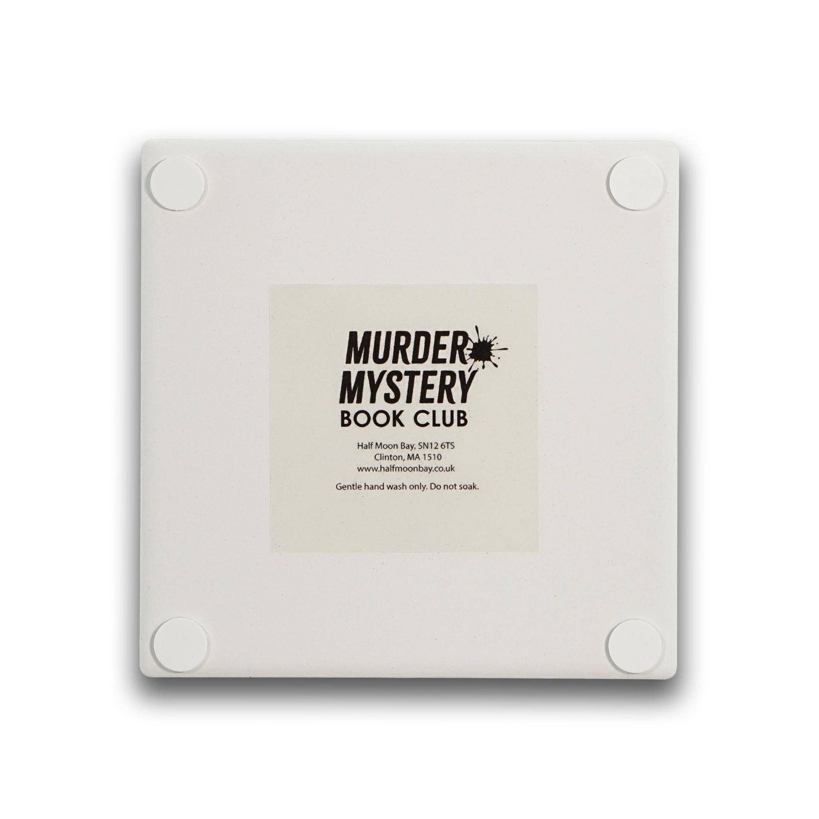 Coaster Single Ceramic - Murder Mystery Book Club (Time) BookGeek