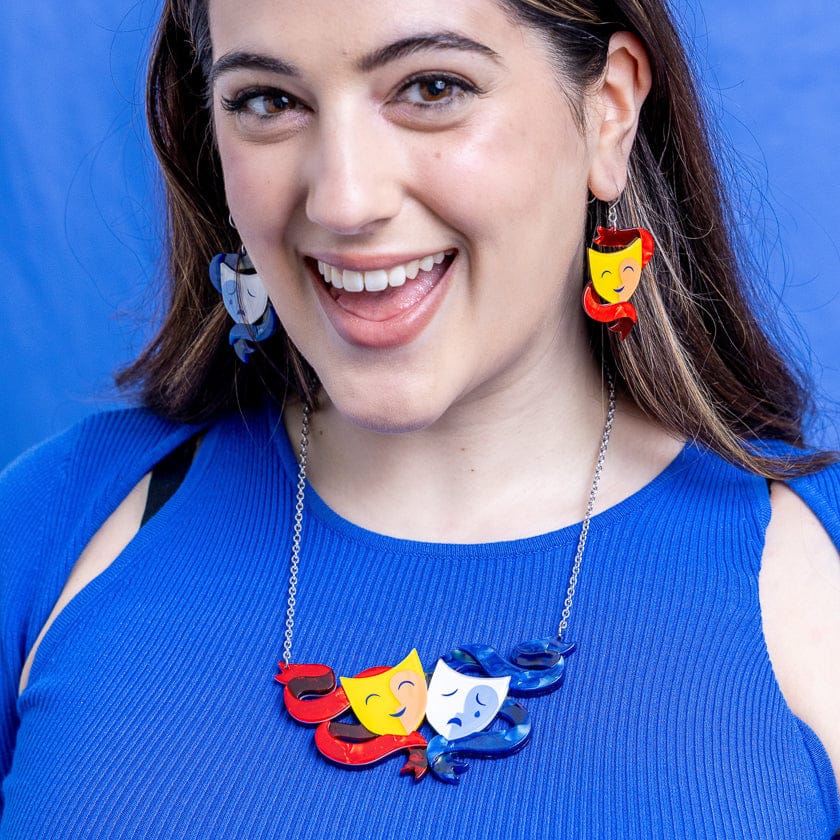 Comedy & Tragedy Necklace BookGeek