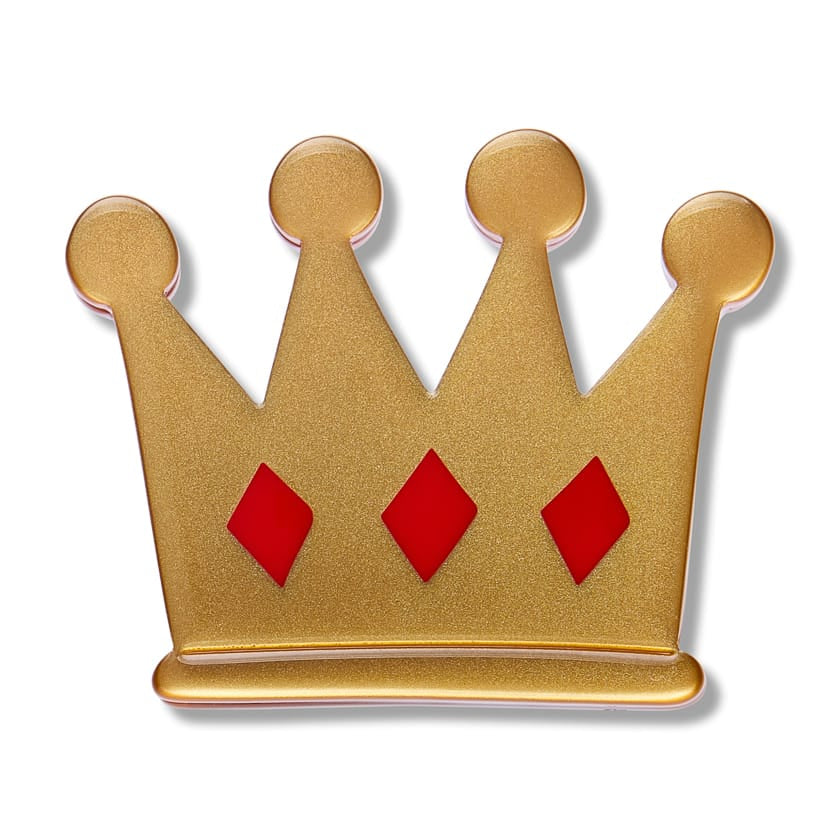 Crown Simplified Mini Brooch BookGeek