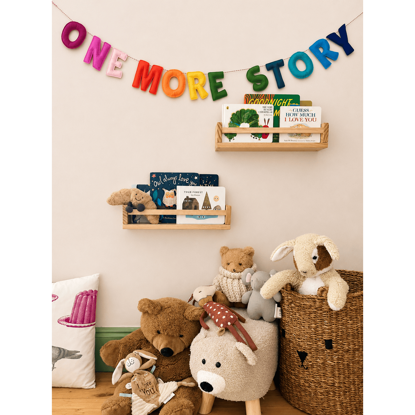 Decorative Rainbow Felt Garland - ONE MORE STORY BookGeek