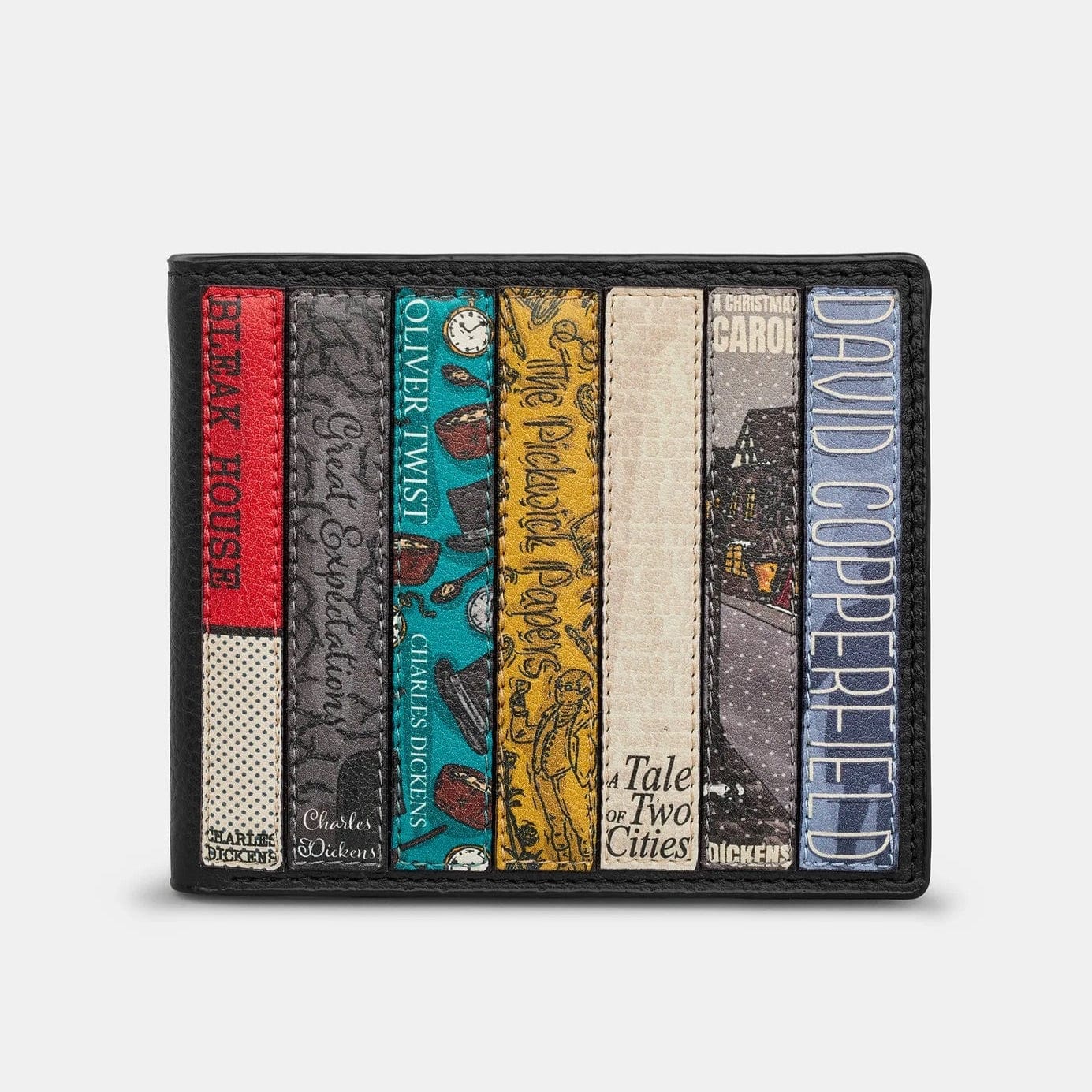Dickens Bookworm Black Leather Wallet BookGeek