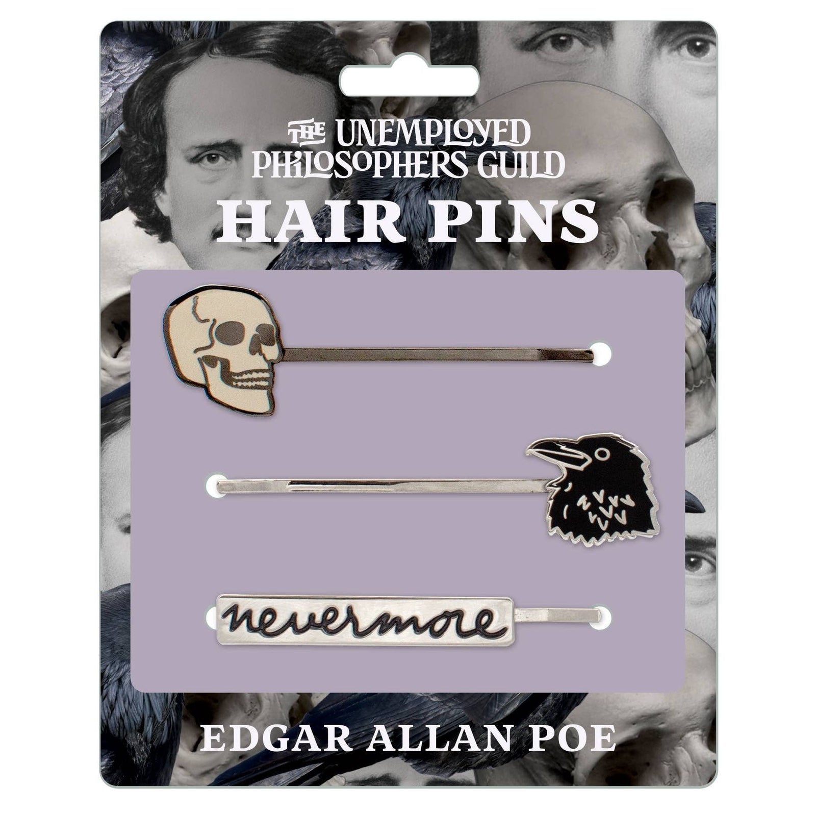 Edgar Allan Poe Hair Pins BookGeek