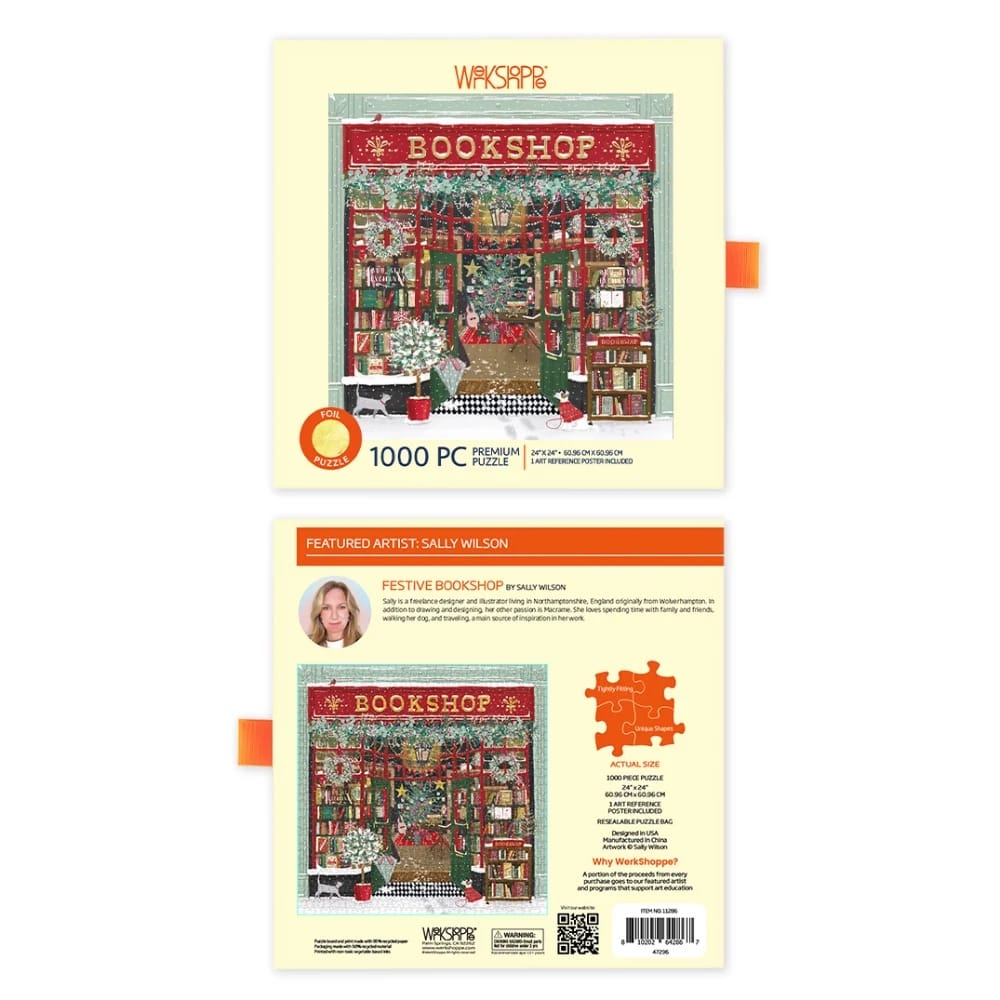 Festive Bookshop 1000 Piece Puzzle BookGeek