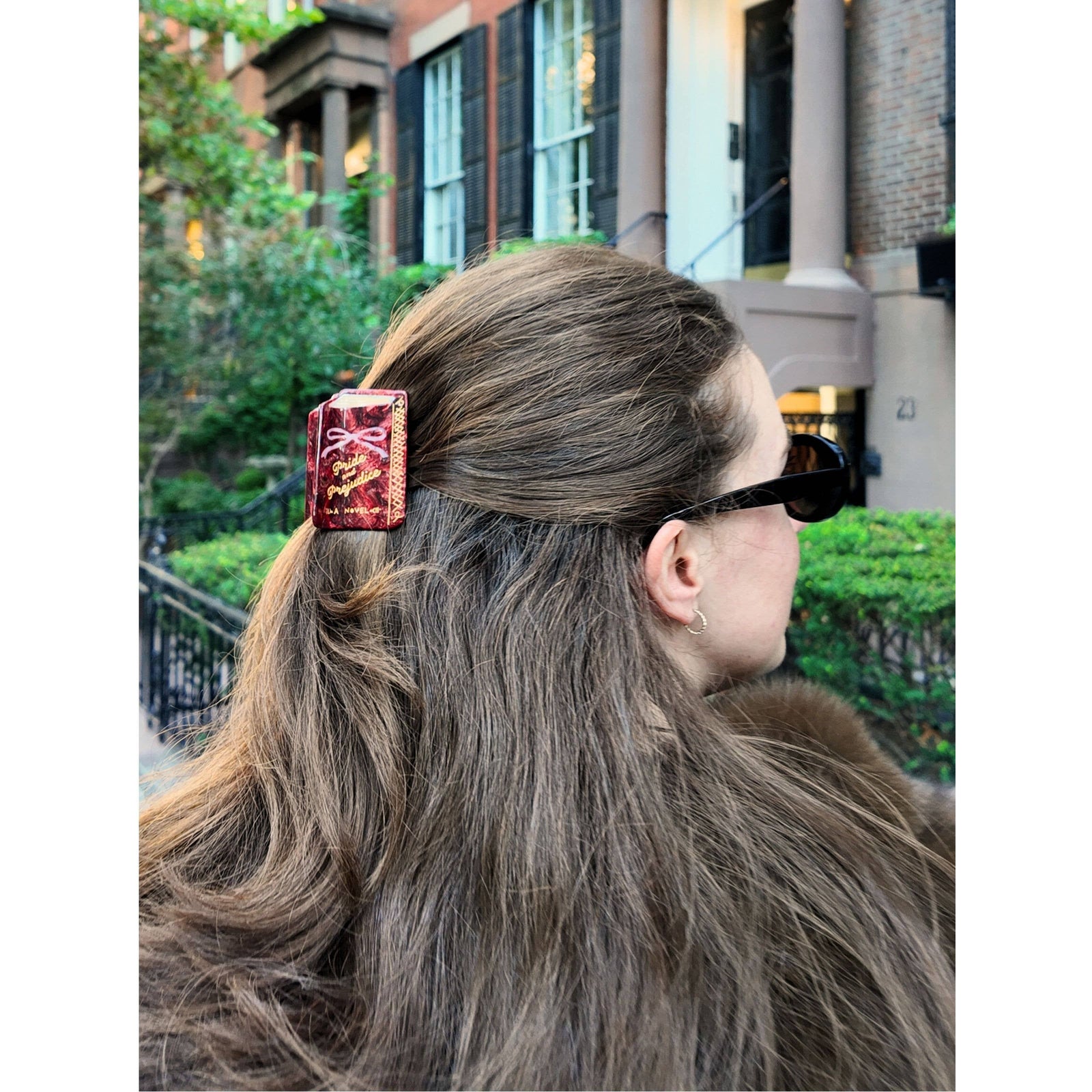 Hand-painted Mini Pride & Prejudice Book Claw Hair Clip BookGeek