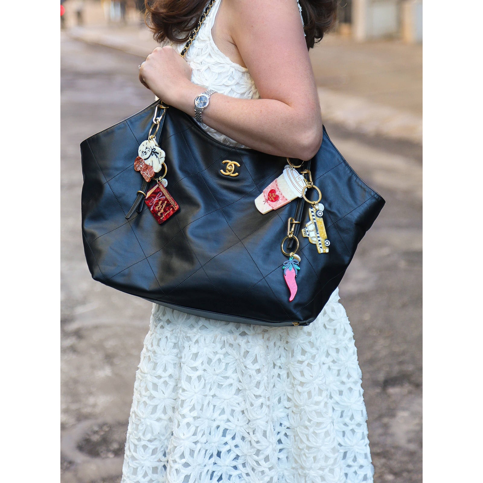 Hand-painted Pride & Prejudice Book Bag Charm + Keychain BookGeek