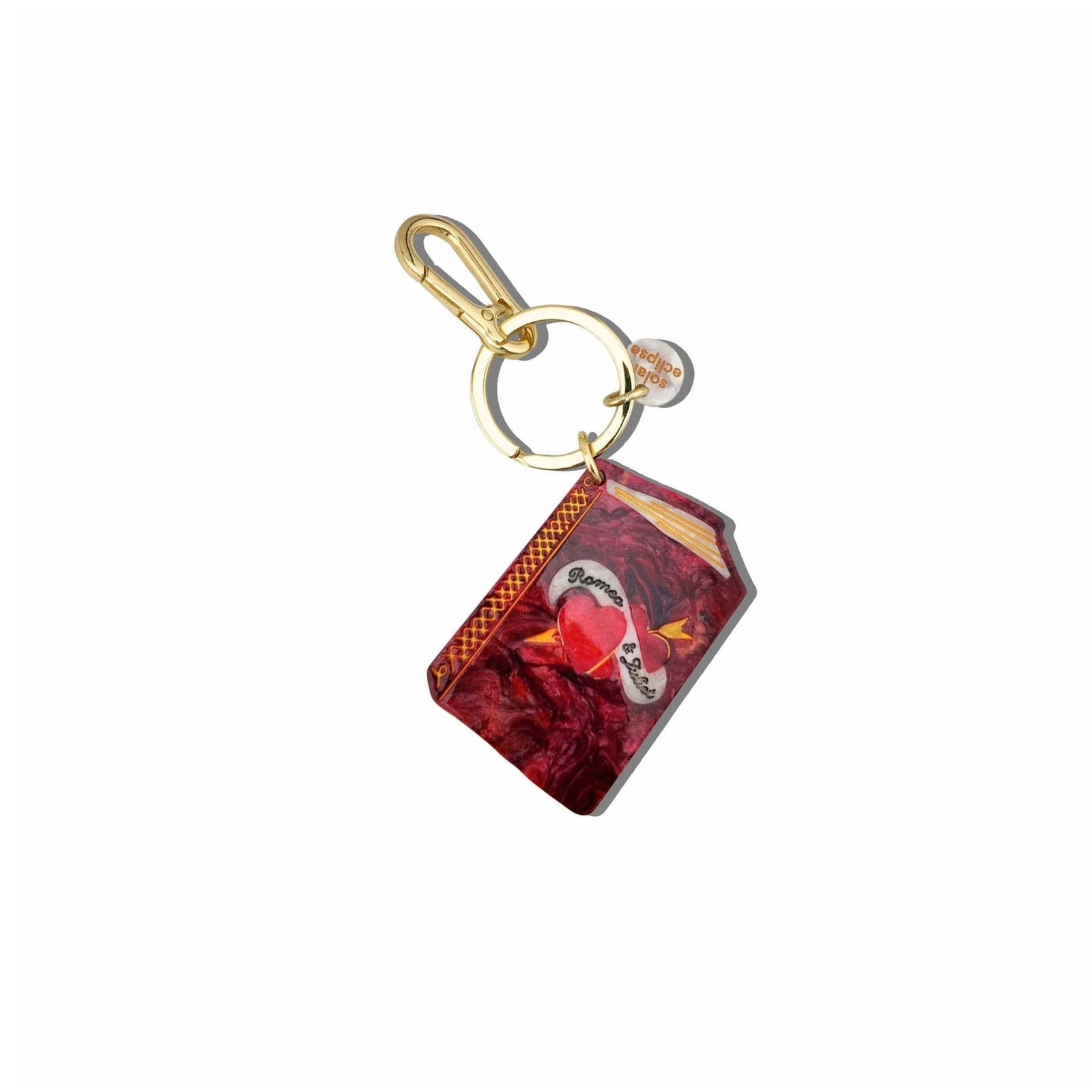 Hand-painted Romeo & Juliet Book Bag Charm + Keychain BookGeek