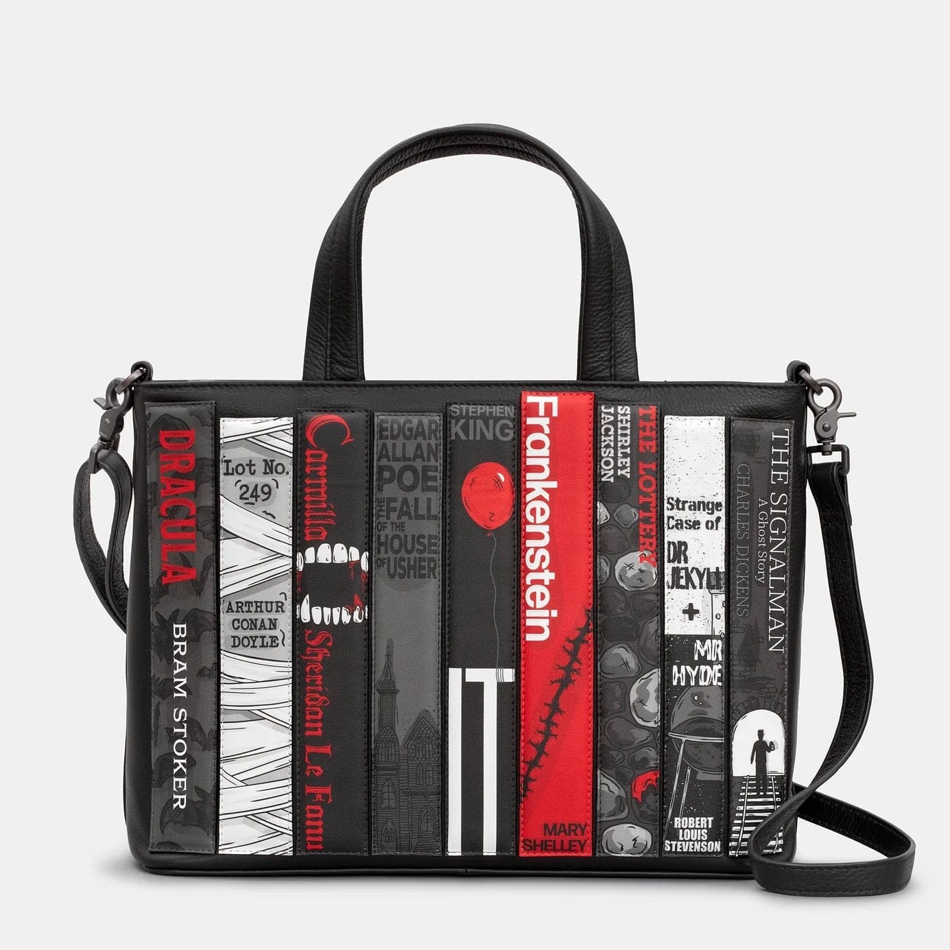 Horror Bookworm Black Leather Multiway Grab Bag BookGeek