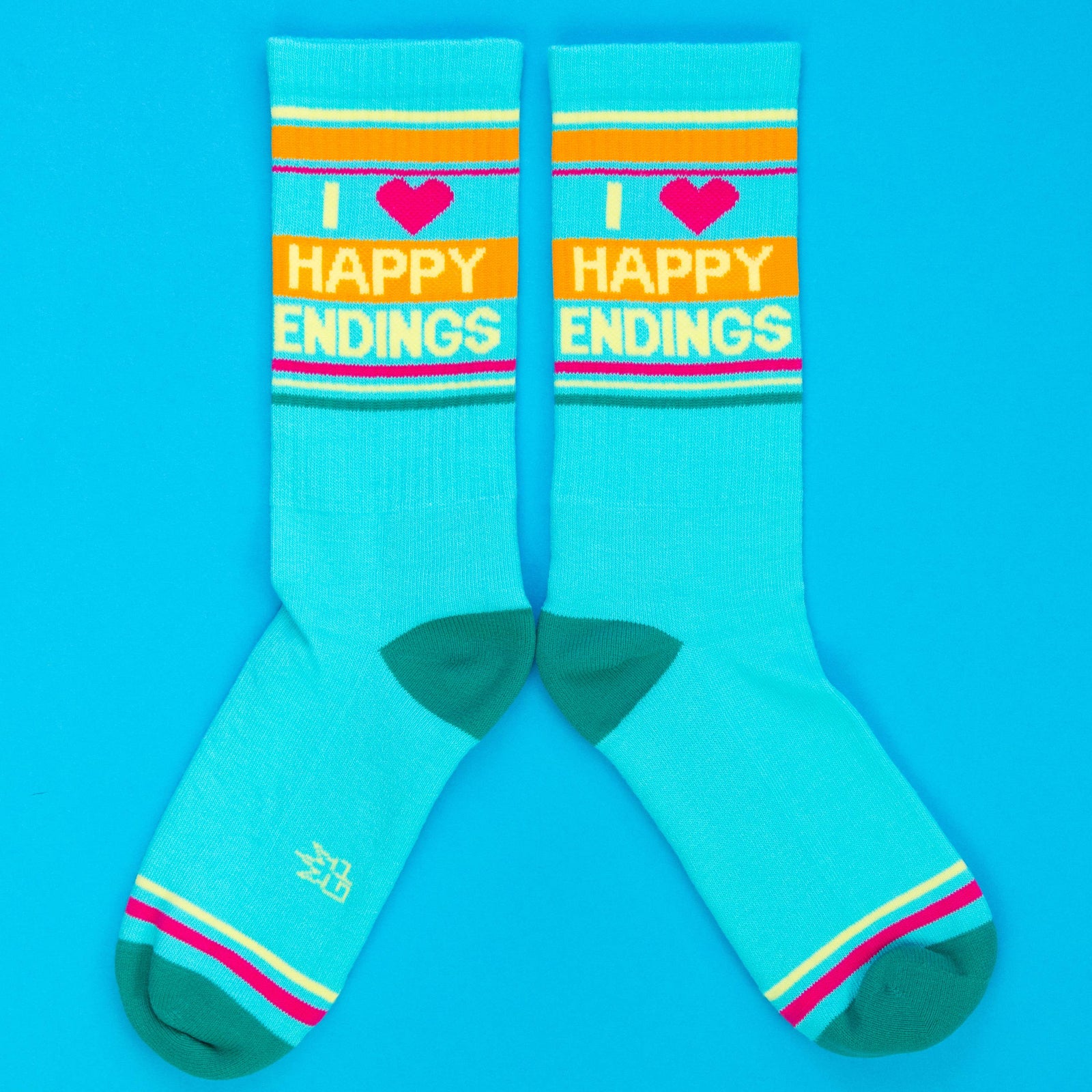 I ❤️ Happy Endings Gym Crew Socks BookGeek