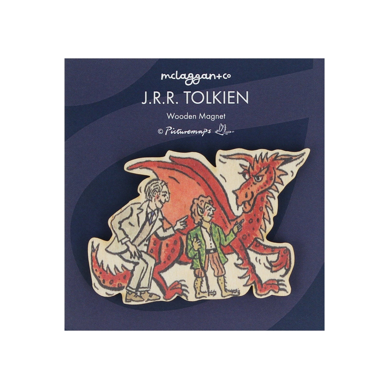 J.R.R. Tolkien Wooden Magnet BookGeek