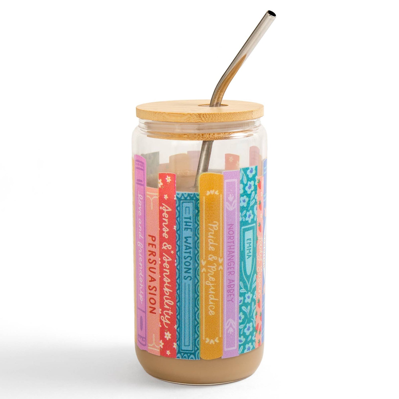 Jane Austen Books Glass Can BookGeek