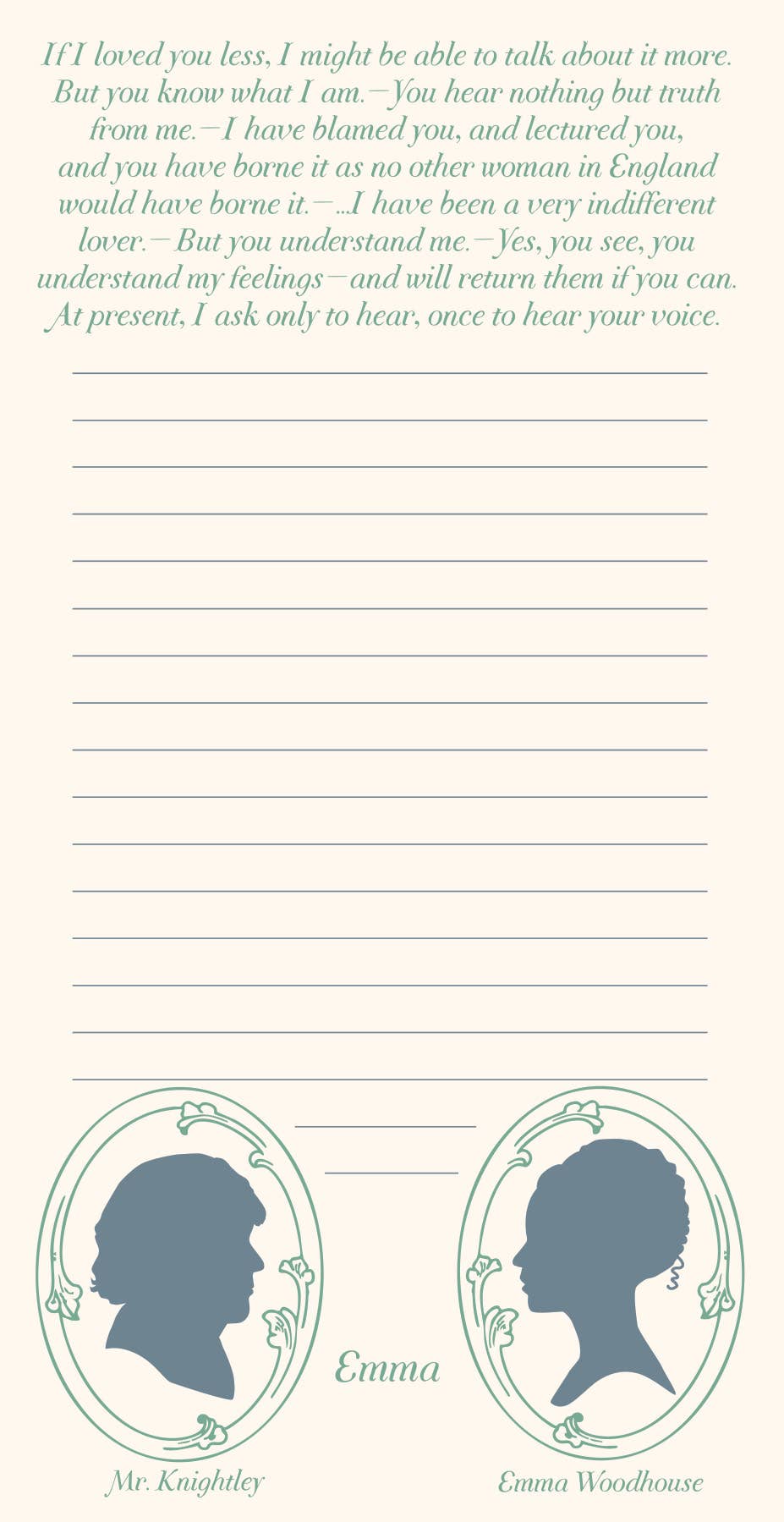Jane Austen Lovers Notepad BookGeek