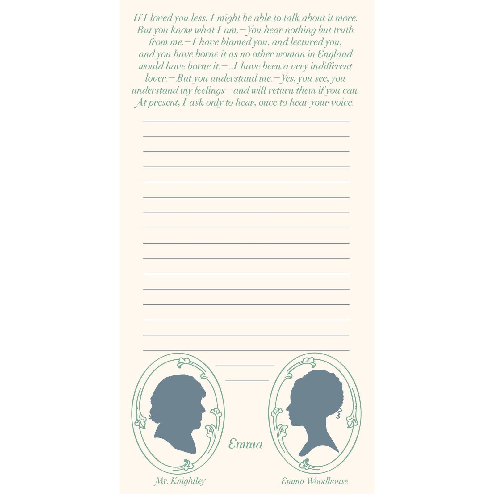 Jane Austen Lovers Notepad BookGeek