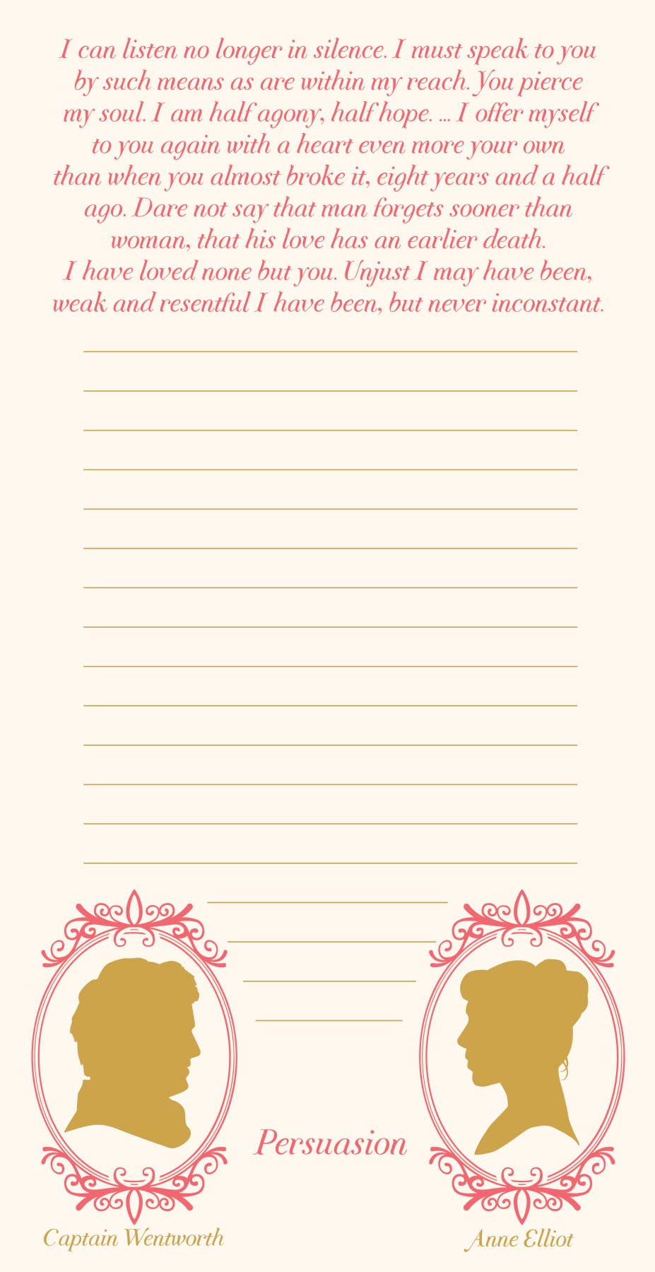 Jane Austen Lovers Notepad BookGeek