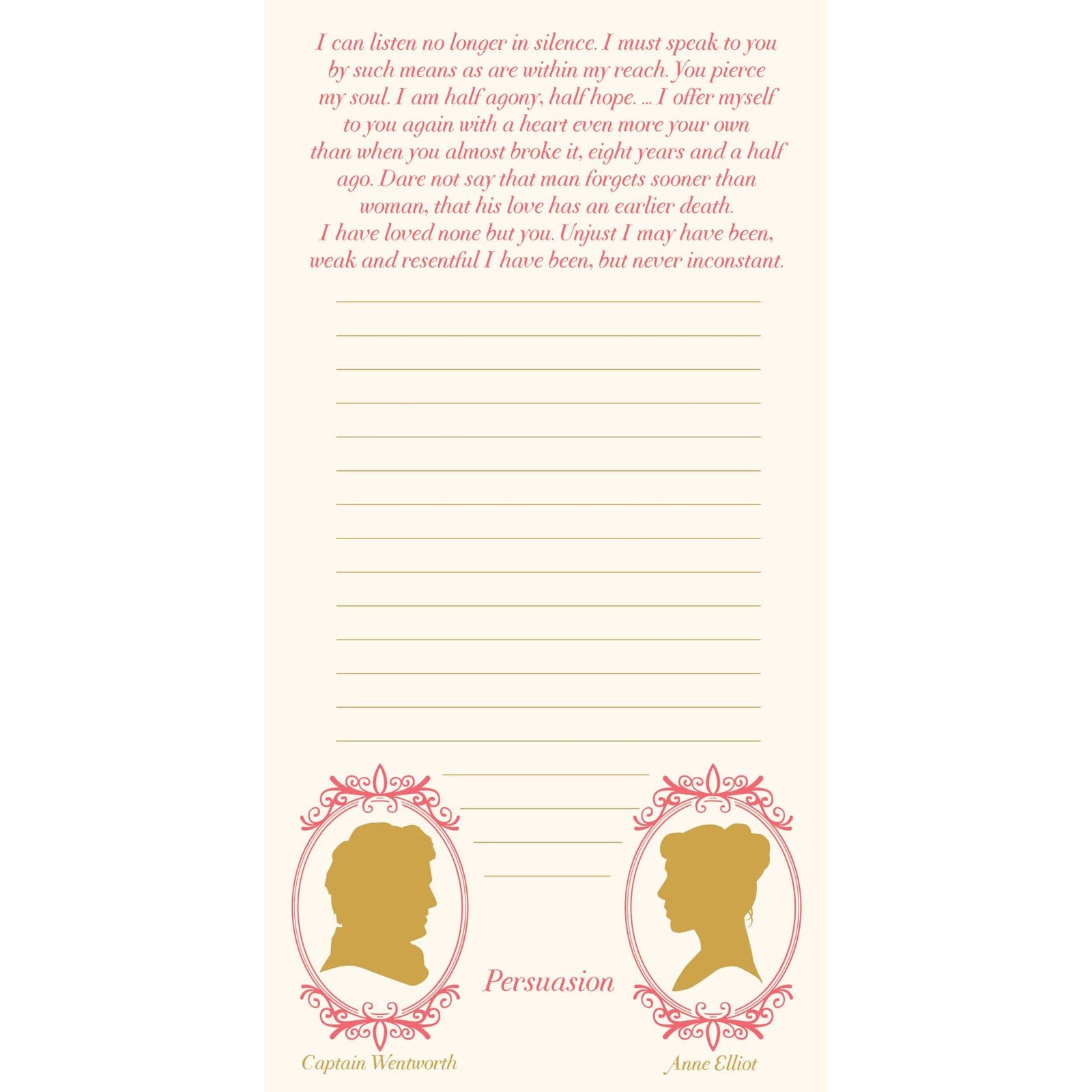 Jane Austen Lovers Notepad BookGeek