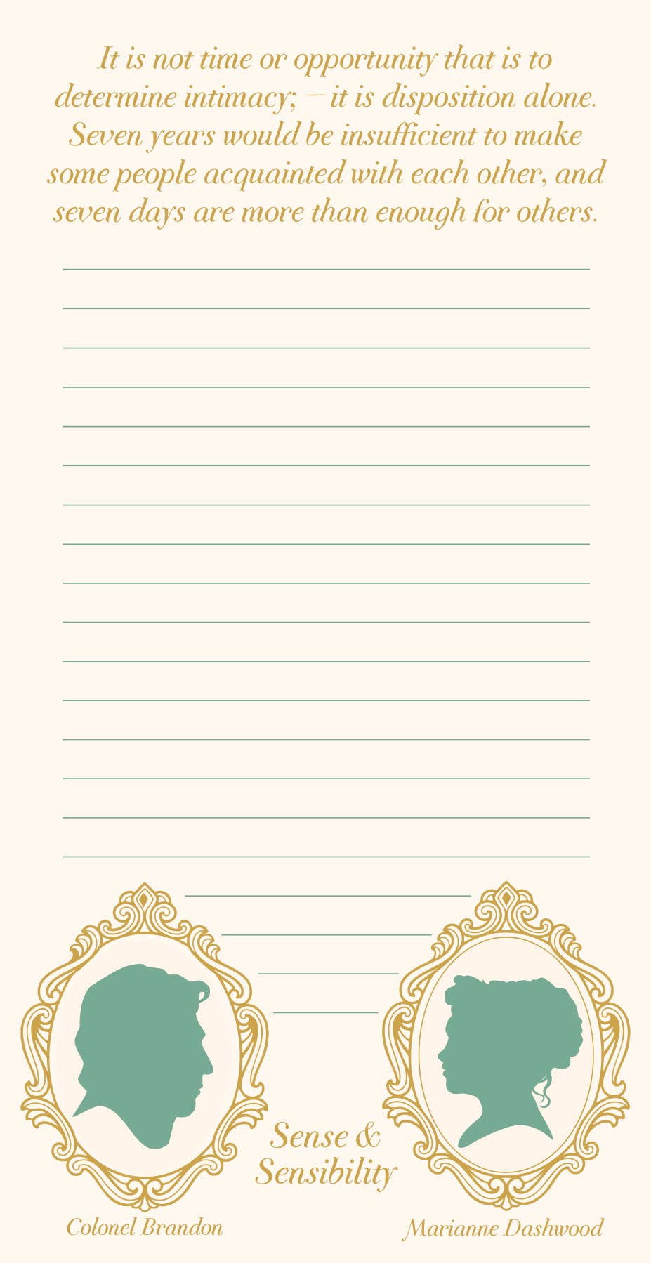Jane Austen Lovers Notepad BookGeek