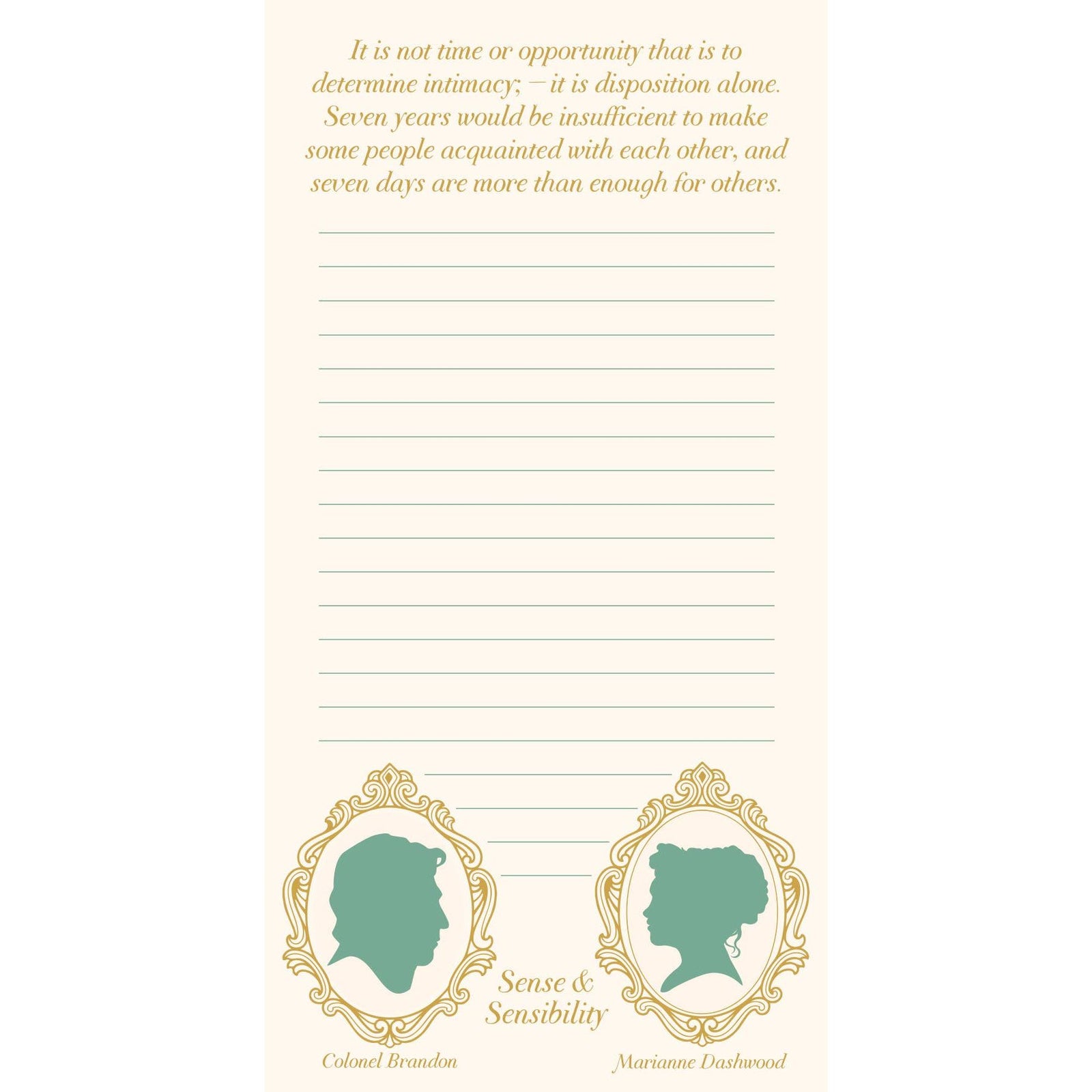 Jane Austen Lovers Notepad BookGeek