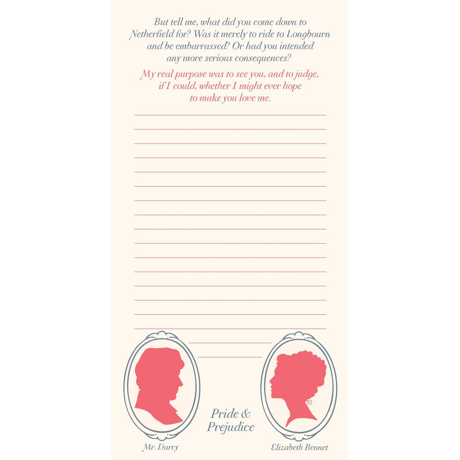 Jane Austen Lovers Notepad BookGeek