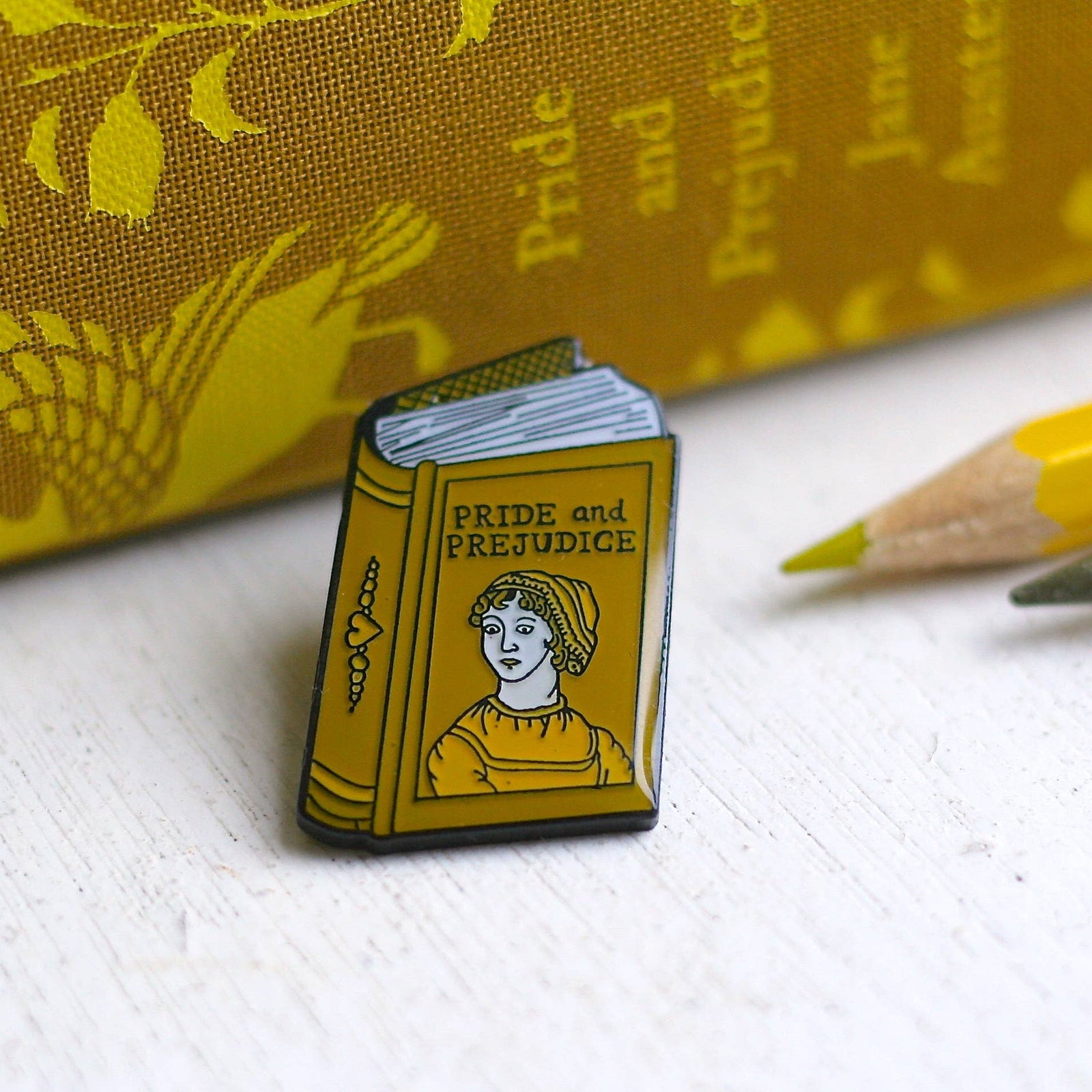Jane Austen Pride and Prejudice Enamel Pin BookGeek