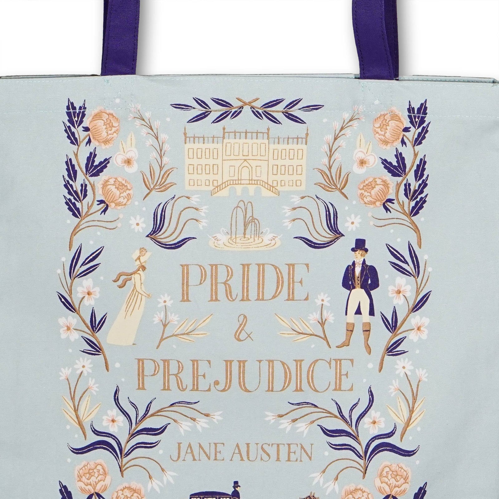 Jane Austen Pride and Prejudice Recycled Cotton Tote Bag BookGeek