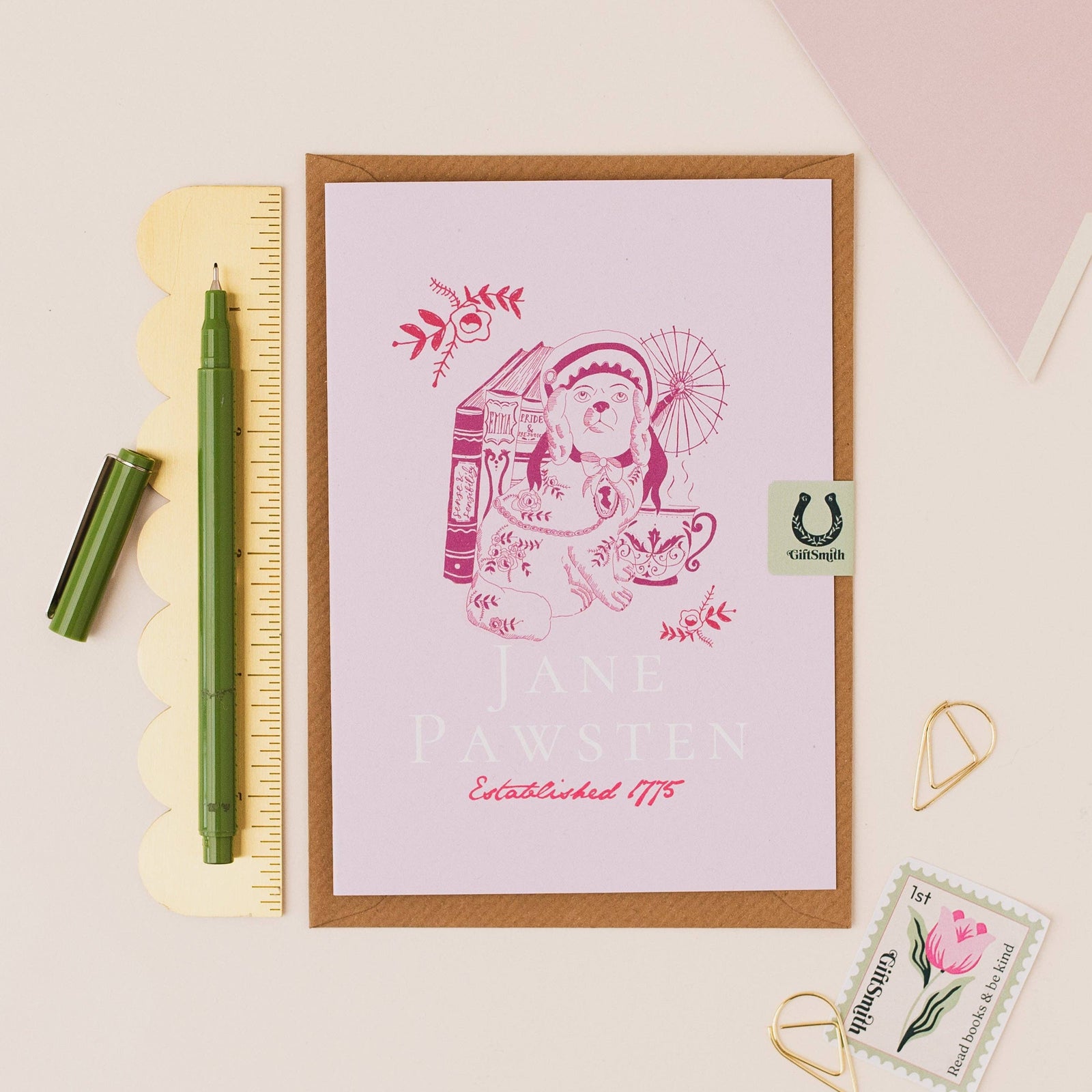 Jane Pawsten Dog Lover Greetings Card BookGeek