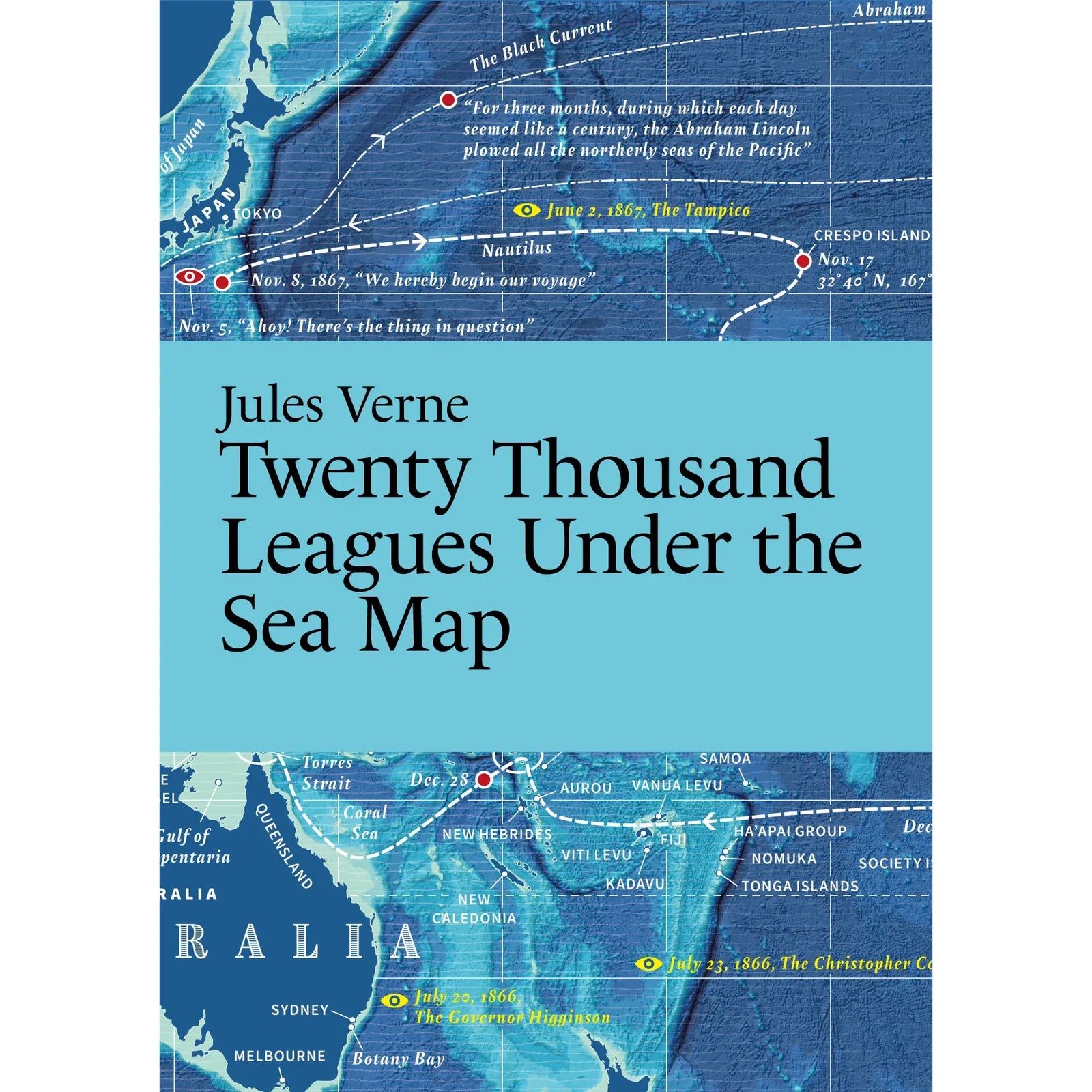 Jules Verne: Twenty Thousand Leagues Under the Sea Map BookGeek