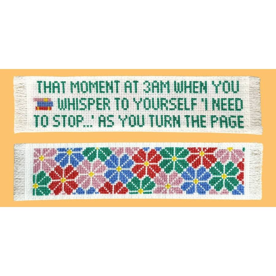 Late Night Reads Counted Cross Stitch Bookmark Kit BookGeek