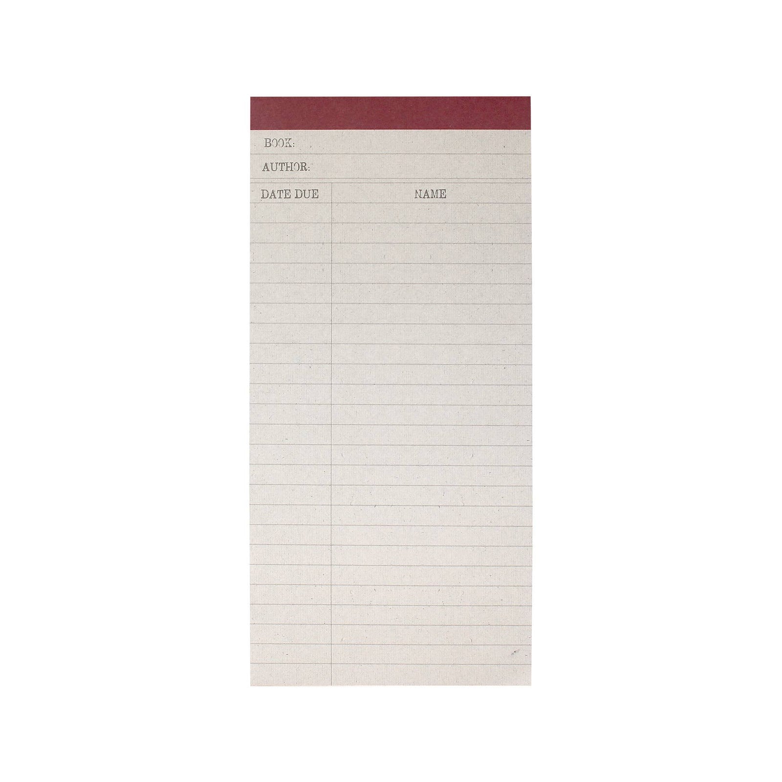 Library Card Magnetic To-Do Pad BookGeek