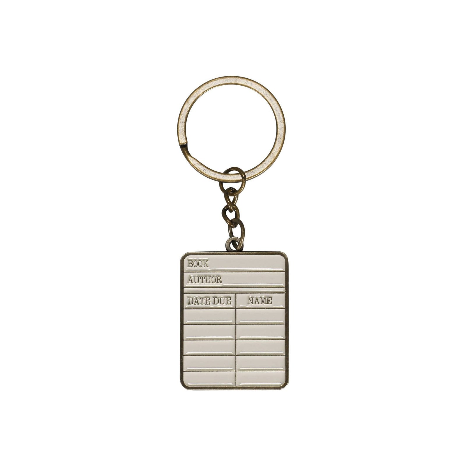 Library Card Metal Keyring BookGeek