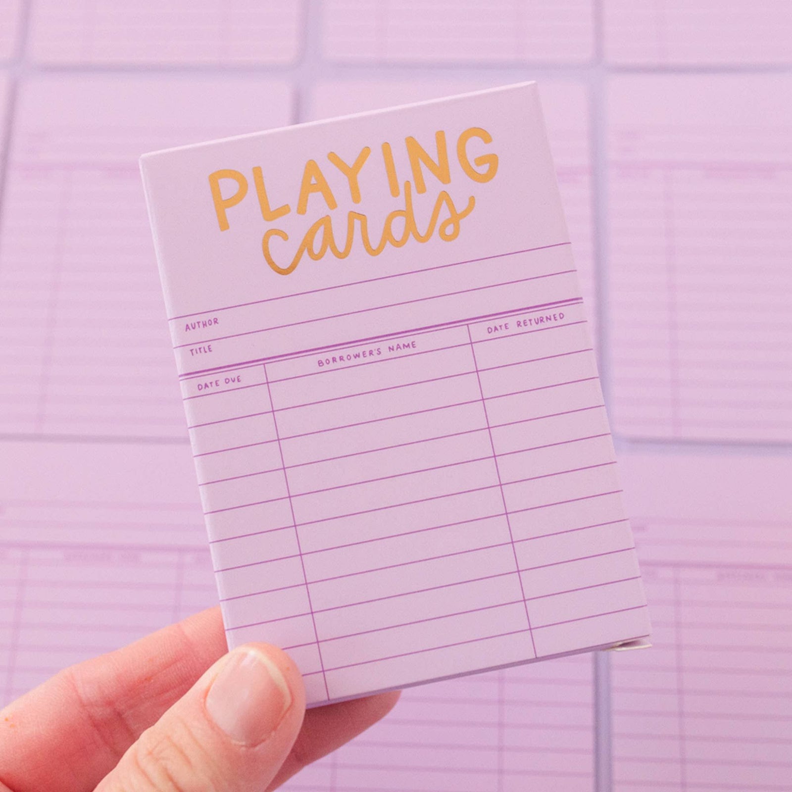 Lilac Library Card Deck Of Playing Cards BookGeek