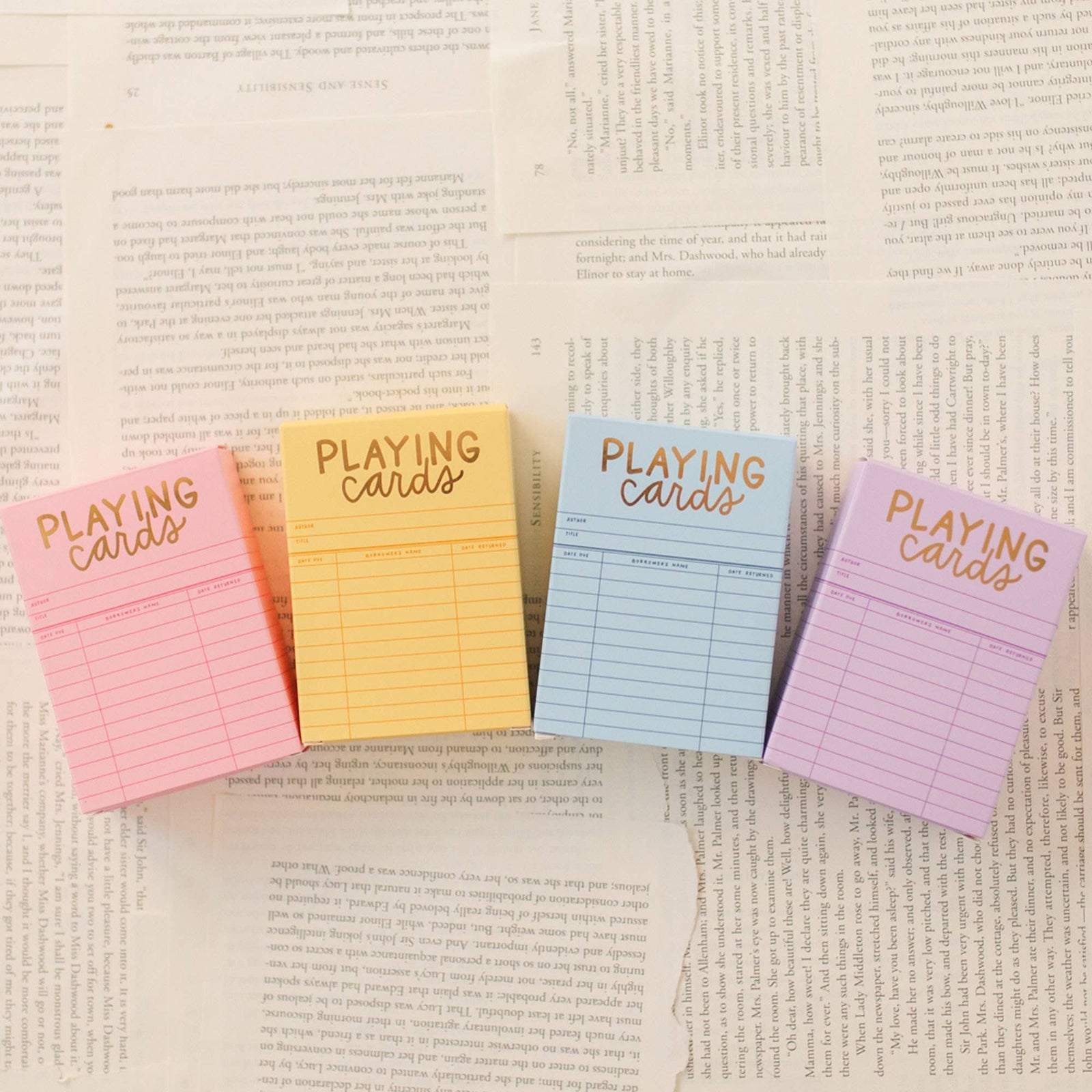 Lilac Library Card Deck Of Playing Cards BookGeek