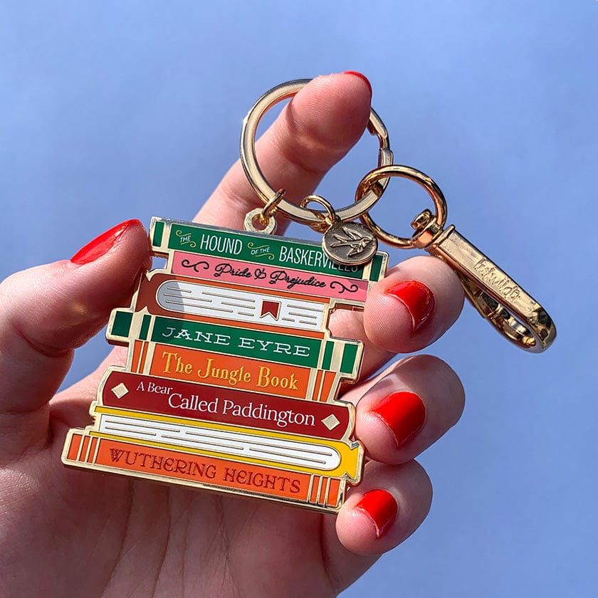 Literary Gems Enamel Key Ring BookGeek