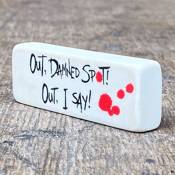 Macbeth Eraser (Out Damned Spot!) BookGeek