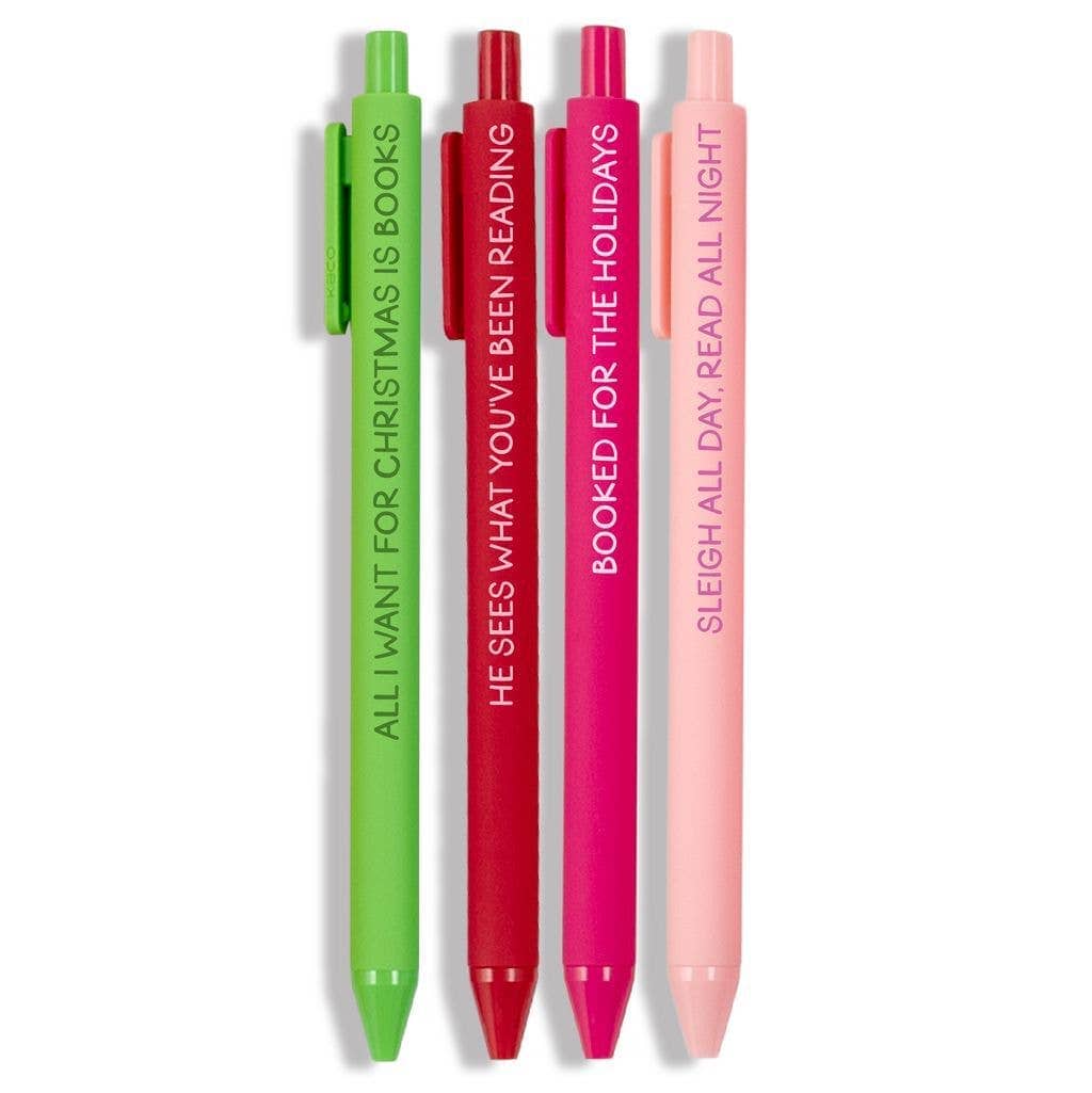 Merry Bookmas Reader Christmas Pen Set BookGeek